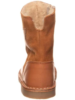 Leder-Winterstiefel in Hellbraun><noscript><img width=