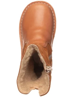 Leder-Winterstiefel in Hellbraun><noscript><img width=
