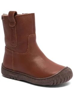 Leder-Winterstiefel in Hellbraun>bisgaard New
