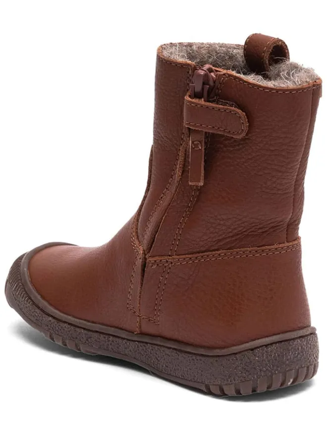 Leder-Winterstiefel in Hellbraun>bisgaard New