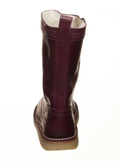 Leder-Winterstiefel in Rot/ Schwarz><noscript><img width=