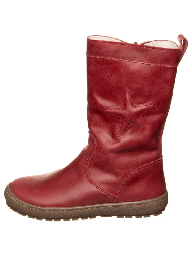 kmins Stiefel & Boots·Stiefel^Leder-Winterstiefel in Rot