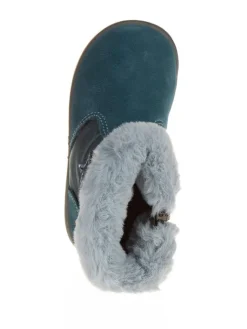 Leder-Winterstiefel in Türkis><noscript><img width=