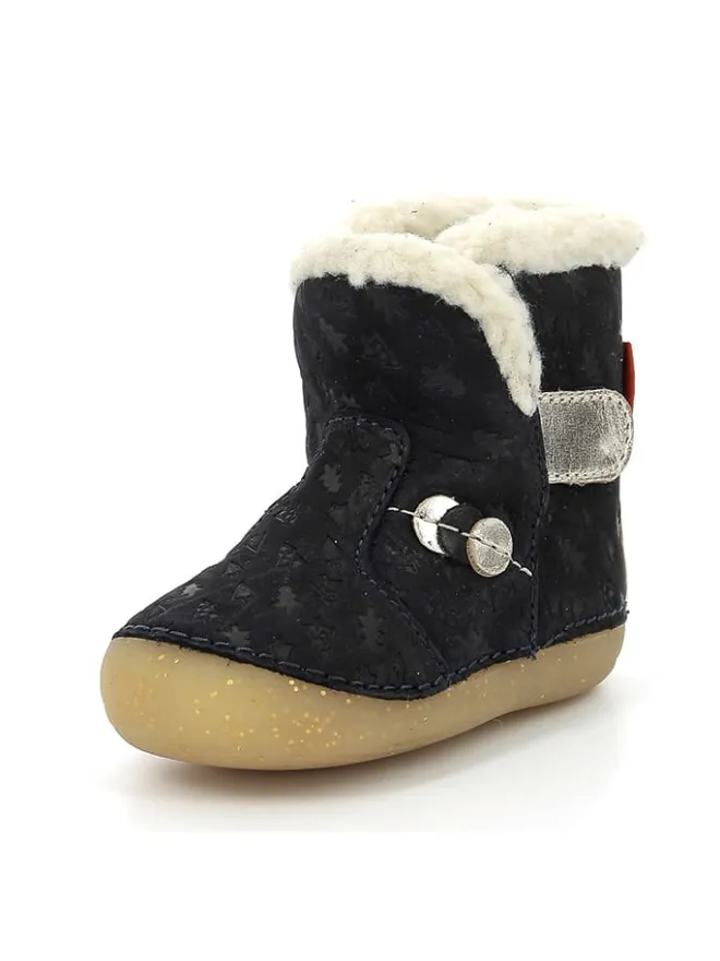 Leder-Winterstiefel "So windy" in Schwarz>Kickers Sale