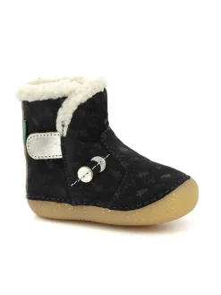 Leder-Winterstiefel "So windy" in Schwarz>Kickers Sale