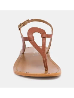 Leder-Zehensandalen in Hellbraun>CALANK Best