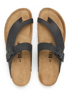 billowy Sandalen & Pantoletten^Leder-Zehentrenner in Schwarz