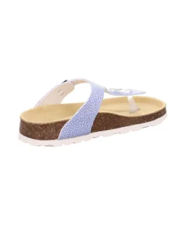 superfit Sandalen·Zehensandalen^Leder-Zehentrenner in Blau/ Silber