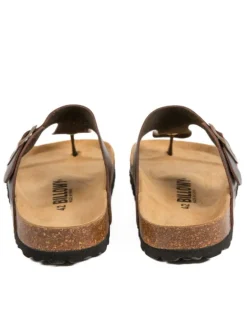 Leder-Zehentrenner in Braun><noscript><img width=