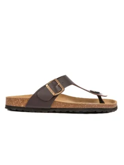 Leder-Zehentrenner in Braun>BABUNKERS Family Hot