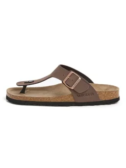 Leder-Zehentrenner in Braun>SABOKETS Online