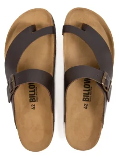 billowy Hausschuhe|Sandalen & Pantoletten^Leder-Zehentrenner in Braun