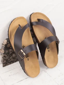 billowy Hausschuhe|Sandalen & Pantoletten^Leder-Zehentrenner in Braun