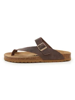 Leder-Zehentrenner in Braun>billowy Sale