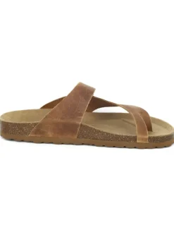 BABUNKERS Family Sandalen & Pantoletten^Leder-Zehentrenner in Braun