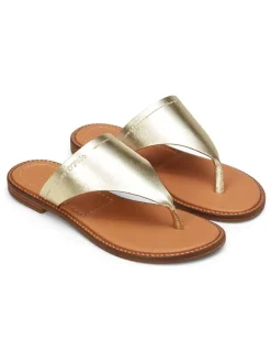 Marc O'Polo Shoes Sandalen^Leder-Zehentrenner in Gold