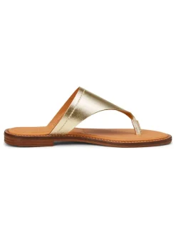 Marc O'Polo Shoes Sandalen^Leder-Zehentrenner in Gold