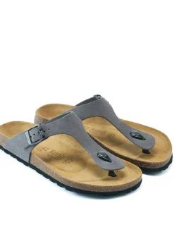 Leder-Zehentrenner in Grau><noscript><img width=