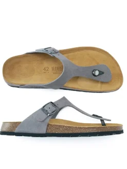 Leder-Zehentrenner in Grau><noscript><img width=