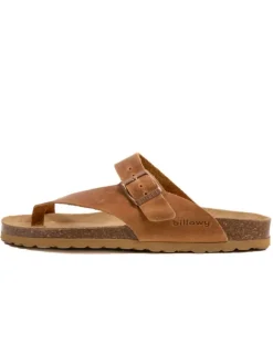 billowy Hausschuhe|Sandalen & Pantoletten^Leder-Zehentrenner in Hellbraun