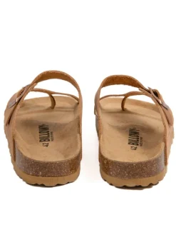 billowy Hausschuhe|Sandalen & Pantoletten^Leder-Zehentrenner in Hellbraun