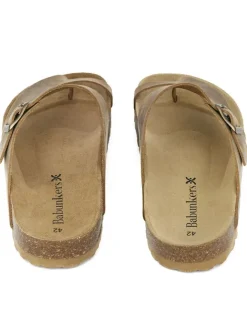 BABUNKERS Family Sandalen & Pantoletten^Leder-Zehentrenner in Hellbraun
