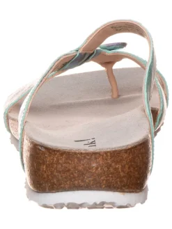 Leder-Zehentrenner in Hellblau/ Bunt><noscript><img width=
