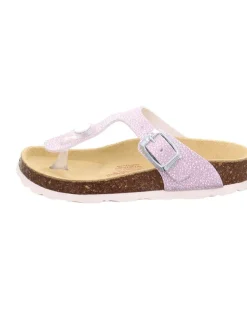 Leder-Zehentrenner in Lila/ Silber>superfit Hot