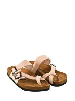 Leder-Zehentrenner in Rosa><noscript><img width=