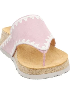 Think! Sandalen^Leder-Zehentrenner in Rosa