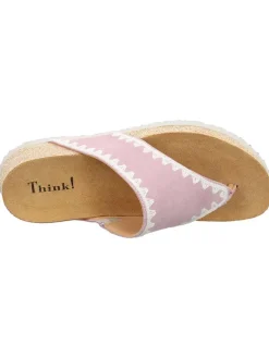 Think! Sandalen^Leder-Zehentrenner in Rosa
