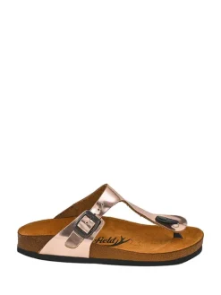 Moosefield Sandalen·Zehensandalen^Leder-Zehentrenner in Rosa