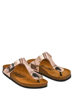 Moosefield Sandalen·Zehensandalen^Leder-Zehentrenner in Rosa
