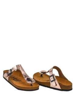 Moosefield Sandalen·Zehensandalen^Leder-Zehentrenner in Rosa