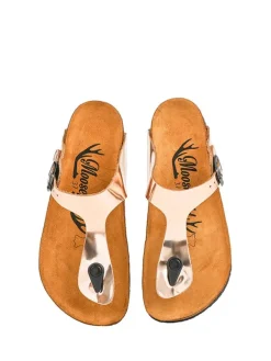Moosefield Sandalen·Zehensandalen^Leder-Zehentrenner in Rosa