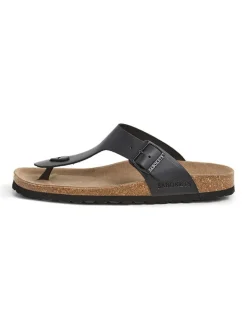 Leder-Zehentrenner in Schwarz>SABOKETS Online