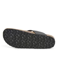 Leder-Zehentrenner in Schwarz><noscript><img width=
