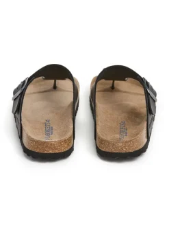 SABOKETS Sandalen & Pantoletten^Leder-Zehentrenner in Schwarz