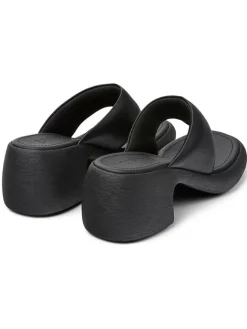 Camper Pumps^Leder-Zehentrenner in Schwarz