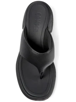Camper Pumps^Leder-Zehentrenner in Schwarz