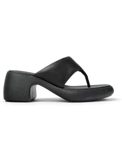 Camper Pumps^Leder-Zehentrenner in Schwarz