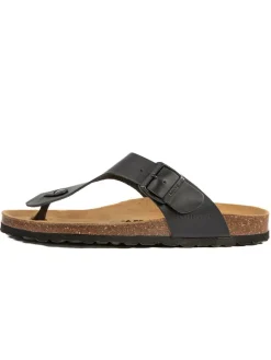 billowy Sandalen & Pantoletten^Leder-Zehentrenner in Schwarz