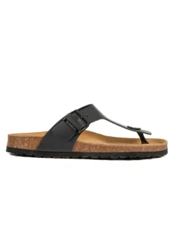 BABUNKERS Family Sandalen & Pantoletten^Leder-Zehentrenner in Schwarz