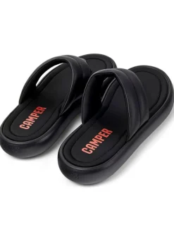Leder-Zehentrenner in Schwarz>Camper Hot