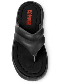 Leder-Zehentrenner in Schwarz><noscript><img width=