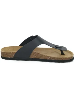 BABUNKERS Family Sandalen & Pantoletten^Leder-Zehentrenner in Schwarz