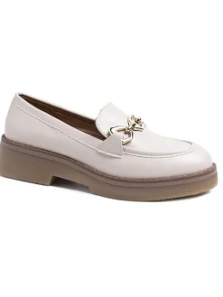C'M Halbschuhe^Loafer in Creme
