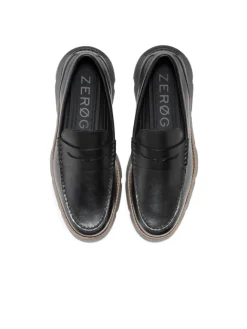 Cole Haan Halbschuhe^Loafer 4.ZEROGRAND PENNY LOAFERS in BLACK GRAY PINSTRIPE BLACK