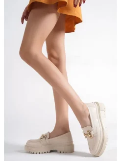 trendyol Halbschuhe^Mokassins in Creme