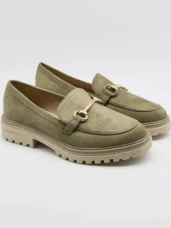 Bellucci Halbschuhe^Mokassins in Khaki
